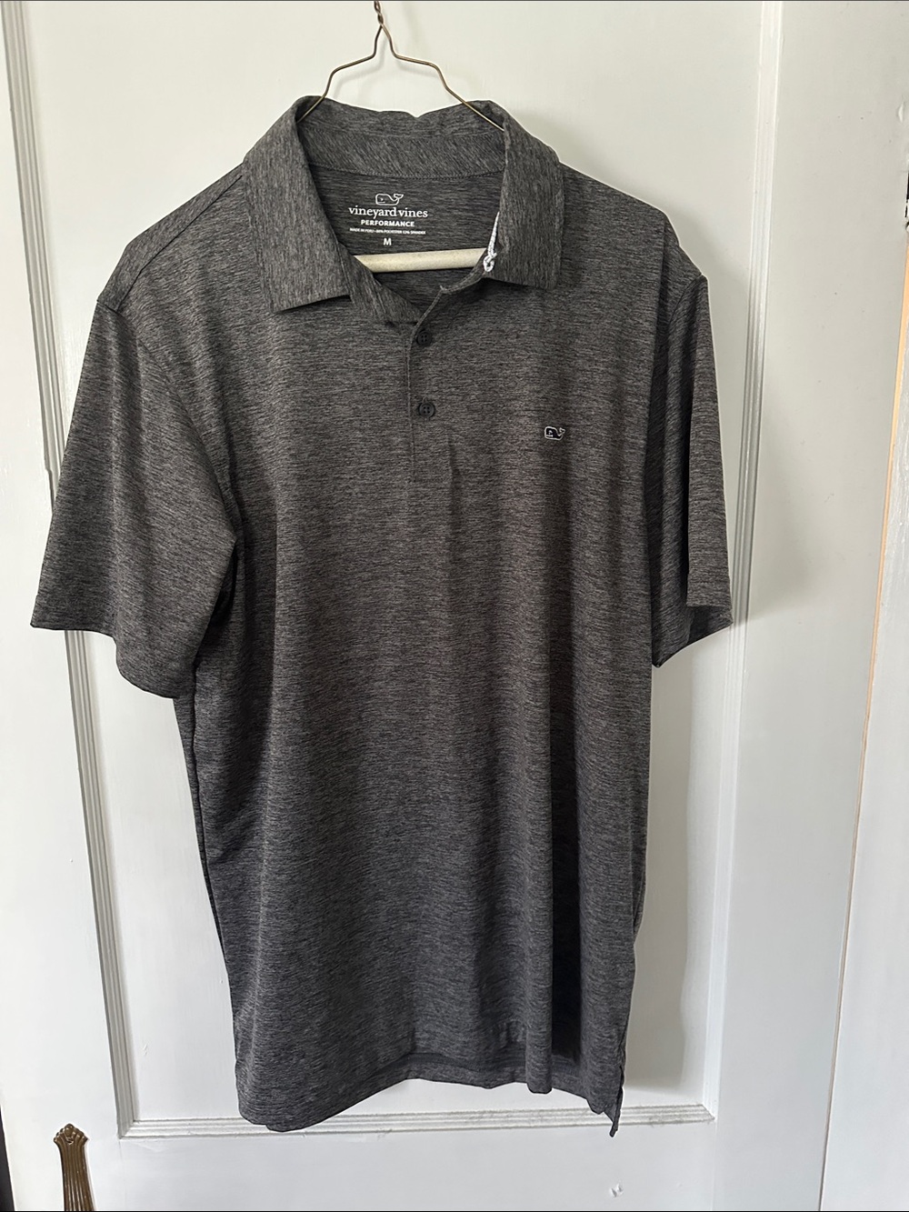 Vineyard Vines Men's Dark Gray Heather Performance Polo